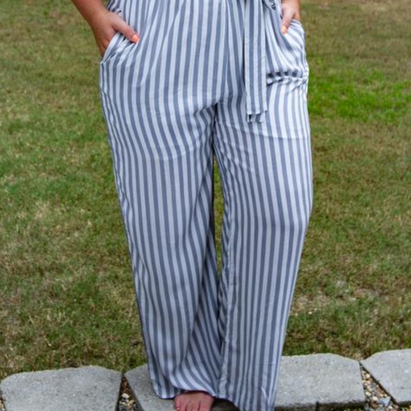 Kori America | Blue & White Striped Jumpsuit - Picture 3 of 3